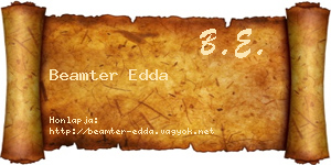 Beamter Edda névjegykártya